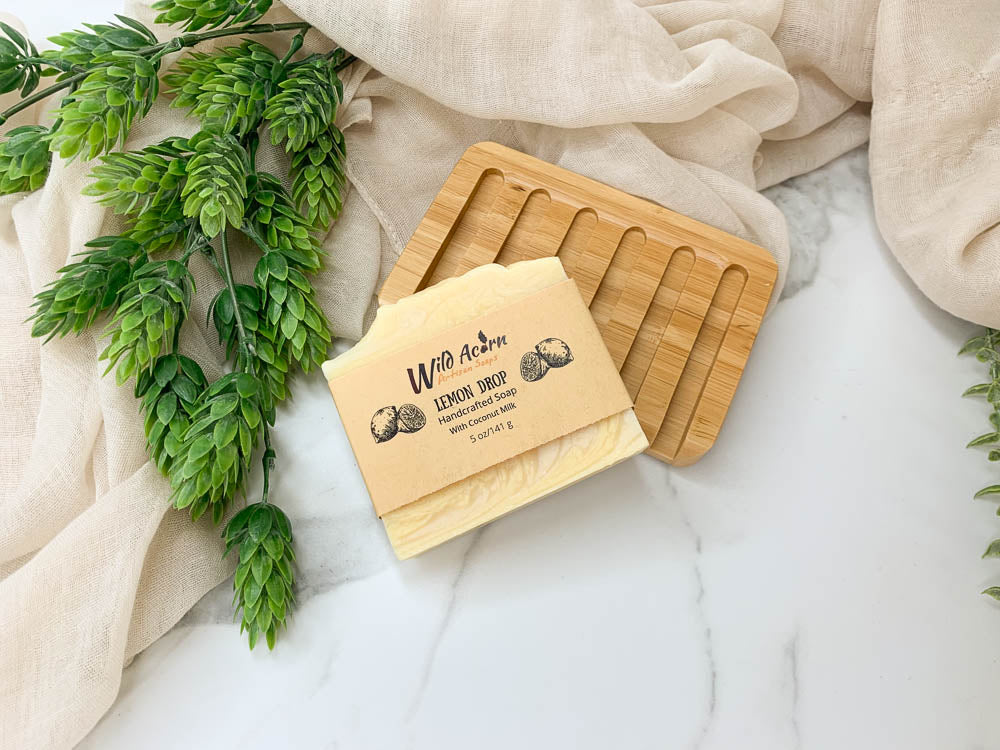 Handcrafted Soap with Wooden Soap Dish